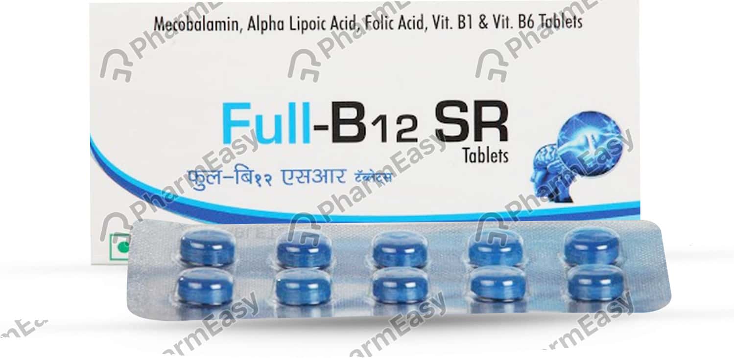 Buy Full B12 Sr Strip Of 10 Tablets Online at Flat 15 OFF PharmEasy