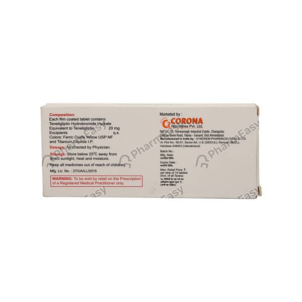 Tenebite 20mg Strip Of 10 Tablets