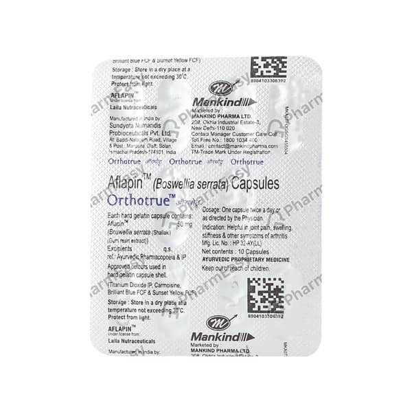 Orthotrue Strip Of 10 Capsules