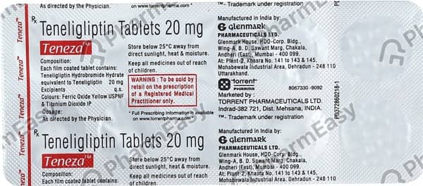 Teneza 20mg Strip Of 10 Tablets