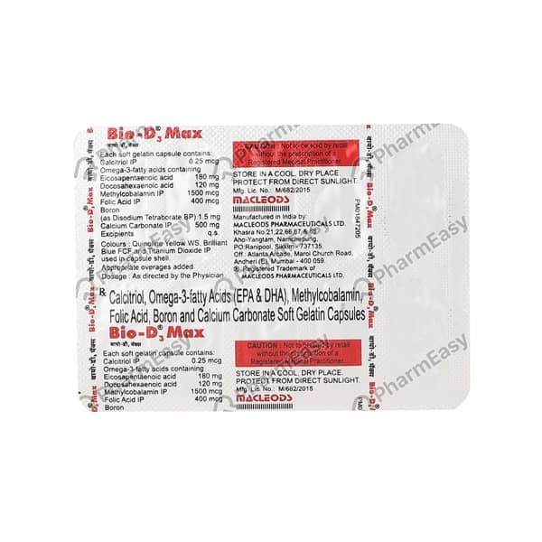 Bio D3 Max Strip Of 10 Capsules