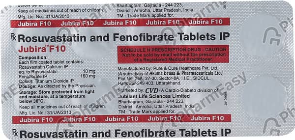 Jubira F 10Mg Strip Of 10 Tablets