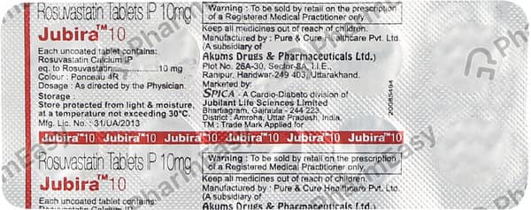 Jubira 10Mg Strip Of 10 Tablets