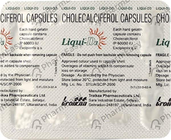 Liqui D3 Strip Of 4 Capsuels