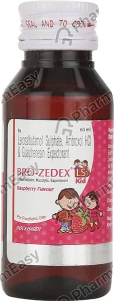 Bro Zedex Ls Kid Raspberry Flavour Bottle Of 60ml Expectorant