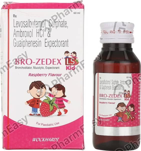 Bro Zedex Ls Kid Raspberry Flavour Bottle Of 60ml Expectorant
