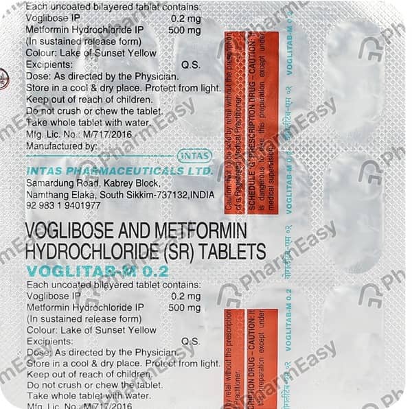 Voglitab M 0.2mg 15'S Strip Of 15 Tablets
