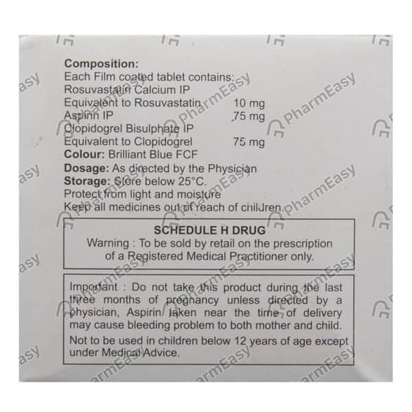 Rosutor Gold 10/75Mg Strip Of 10 Tablets
