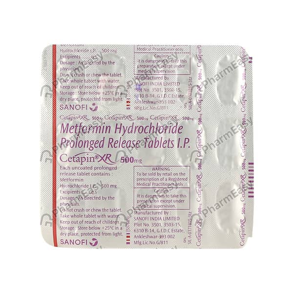 Cetapin Xr 500mg Strip Of 15 Tablets