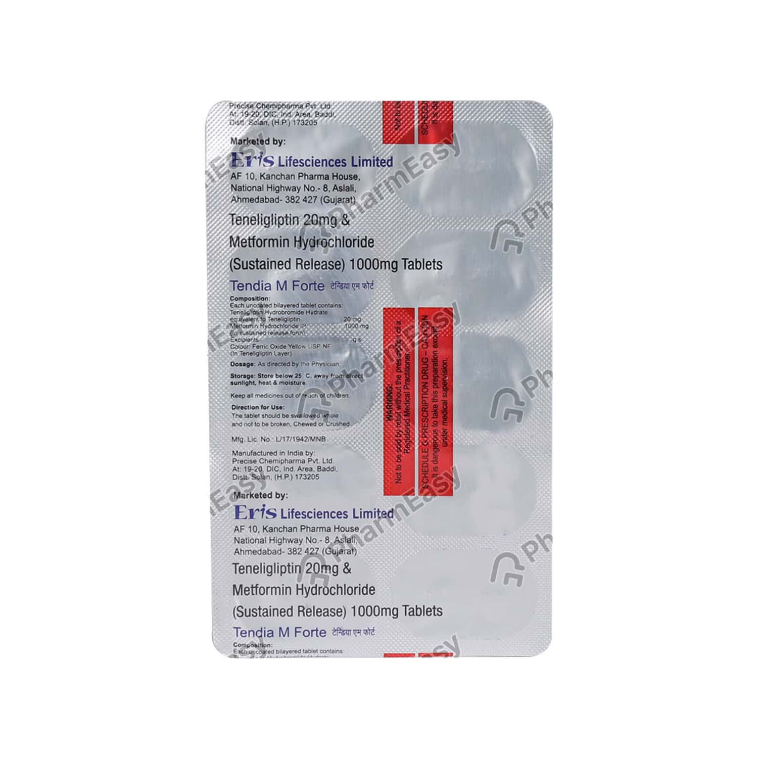 Tendia M Forte Strip Of 10 Tablets