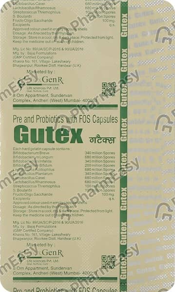 Gutex Strip Of 10 Capsules