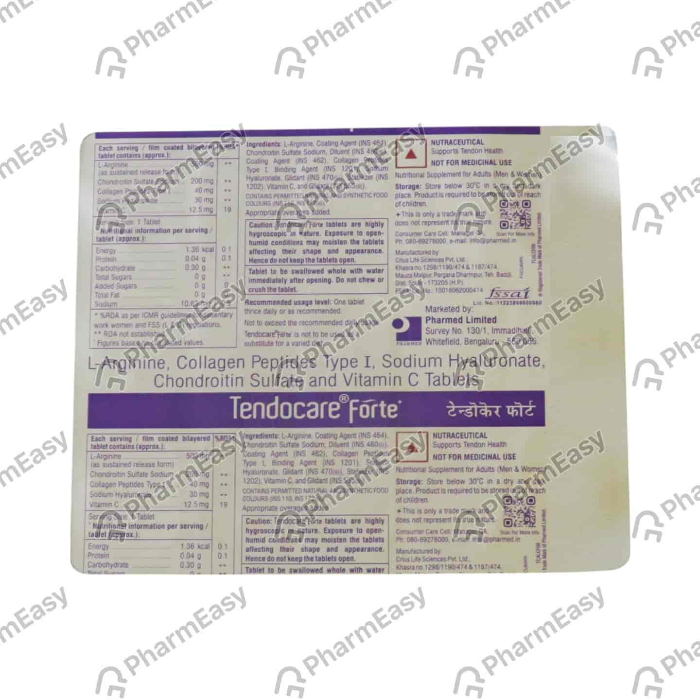 Tendocare Forte Strip Of 15 Tablets
