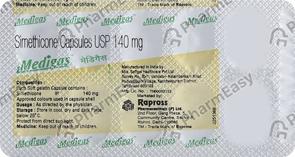 Medigas Strip Of 10 Capsules