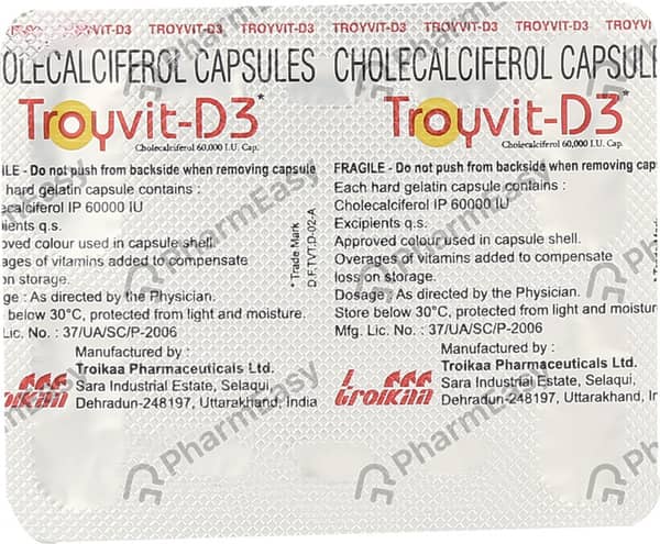 Troyvit D3 Strip Of 4 Capsules