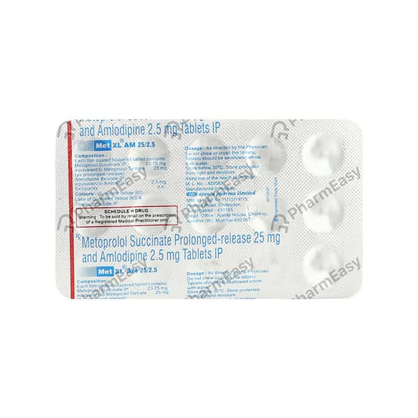 Met Xl Am 25/2.5Mg Strip Of 15 Tablets