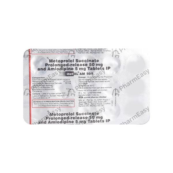 Met Xl Am 50/5Mg Strip Of 15 Tablets