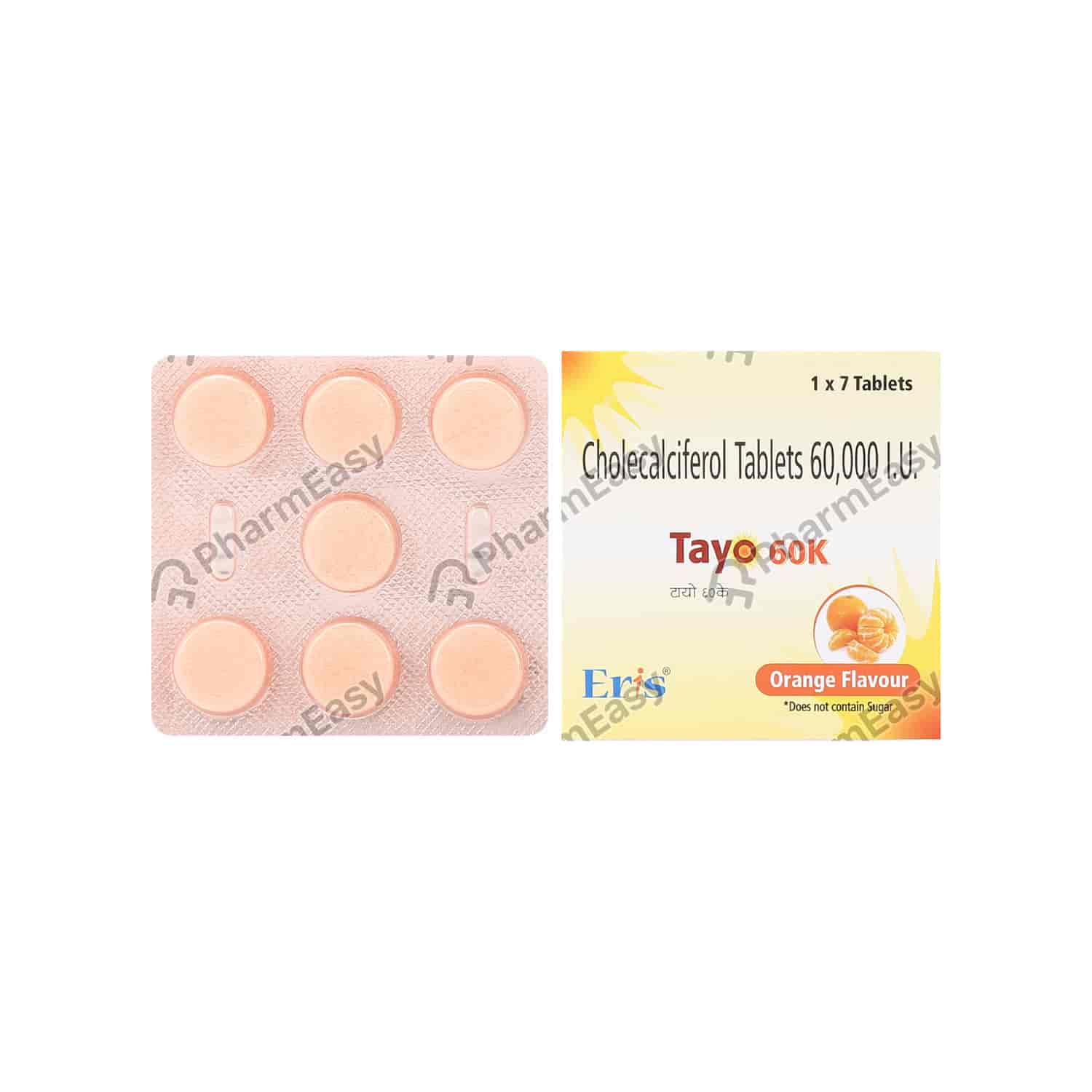 Tayo 60k Orange Flav Tab 7`S Uses, Side Effects, Dosage, Composition