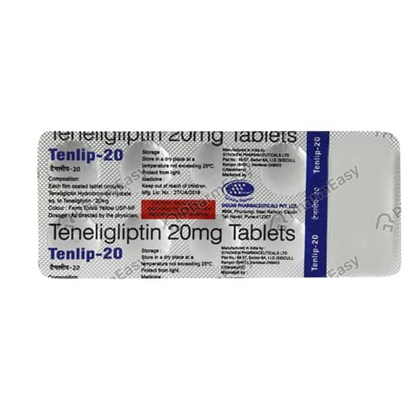 Tenlip 20mg Strip Of 10 Tablets
