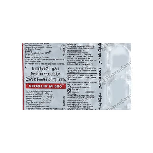 Afoglip M 500mg Strip Of 10 Tablets