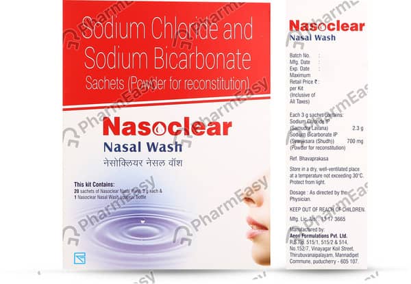 Nasoclear 3Gm Sachet Of 20 Nasal Wash Kit