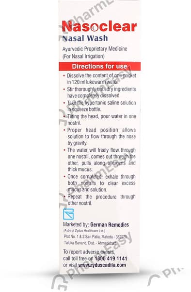 Nasoclear 3Gm Sachet Of 20 Nasal Wash Kit