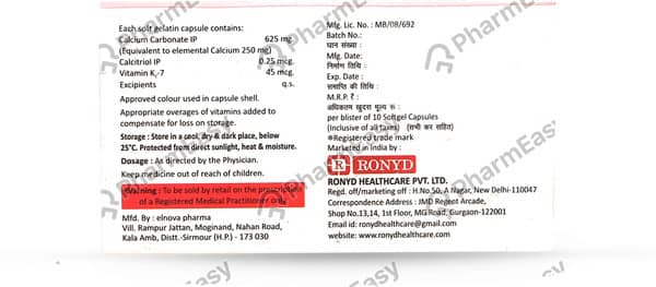 Goldcal K2 7 Strip Of 10 Capsules