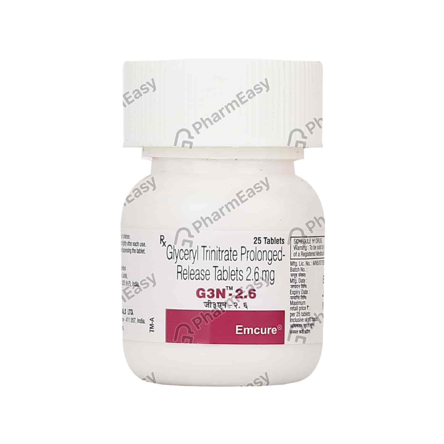 Buy G3n 2.6mg Bottle Of 25 Tablets Online at Flat 18% OFF* | PharmEasy