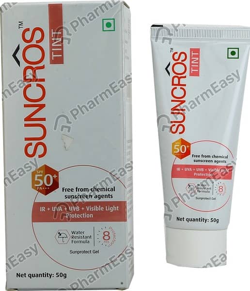 Suncros Tint Sunscreen Spf 50 Plus Gel 50Gm