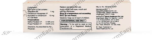 Faceclin At Tube Of 15gm Gel