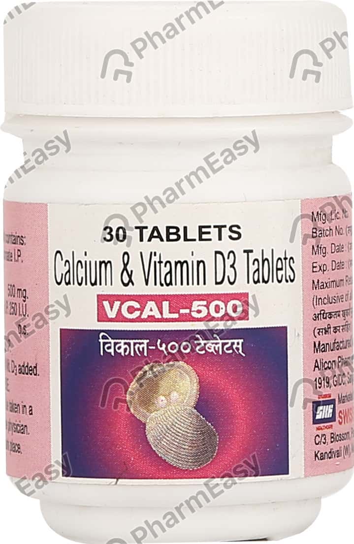 Vcal 500mg Bottle Of 30 Tablets
