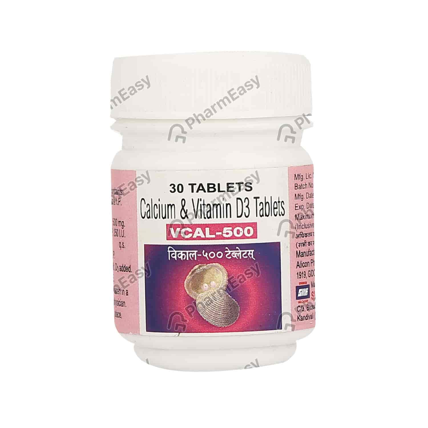 Vcal 500mg Tab 30'S - Uses, Side Effects, Dosage, Composition & Price ...