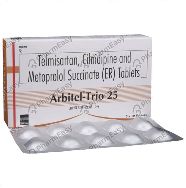 Arbitel Trio 25mg Strip Of 10 Tablets