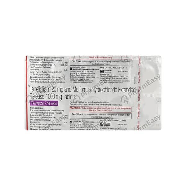 Teneza M 1000Mg Strip Of 10 Tablets