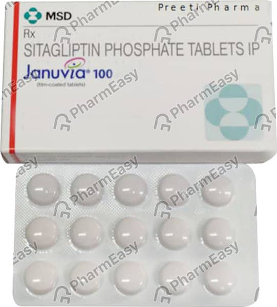 Januvia 100mg Strip Of 15 Tablets