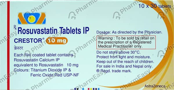 Crestor 10mg Strip Of 30 Tablets