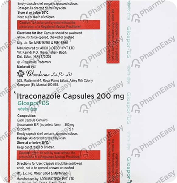 Glospor Ds 200Mg Strip Of 4 Capsules