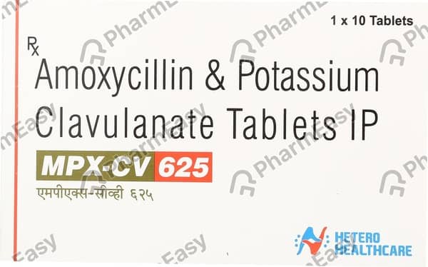 Mpx Cv 625mg Strip Of 10 Tablets