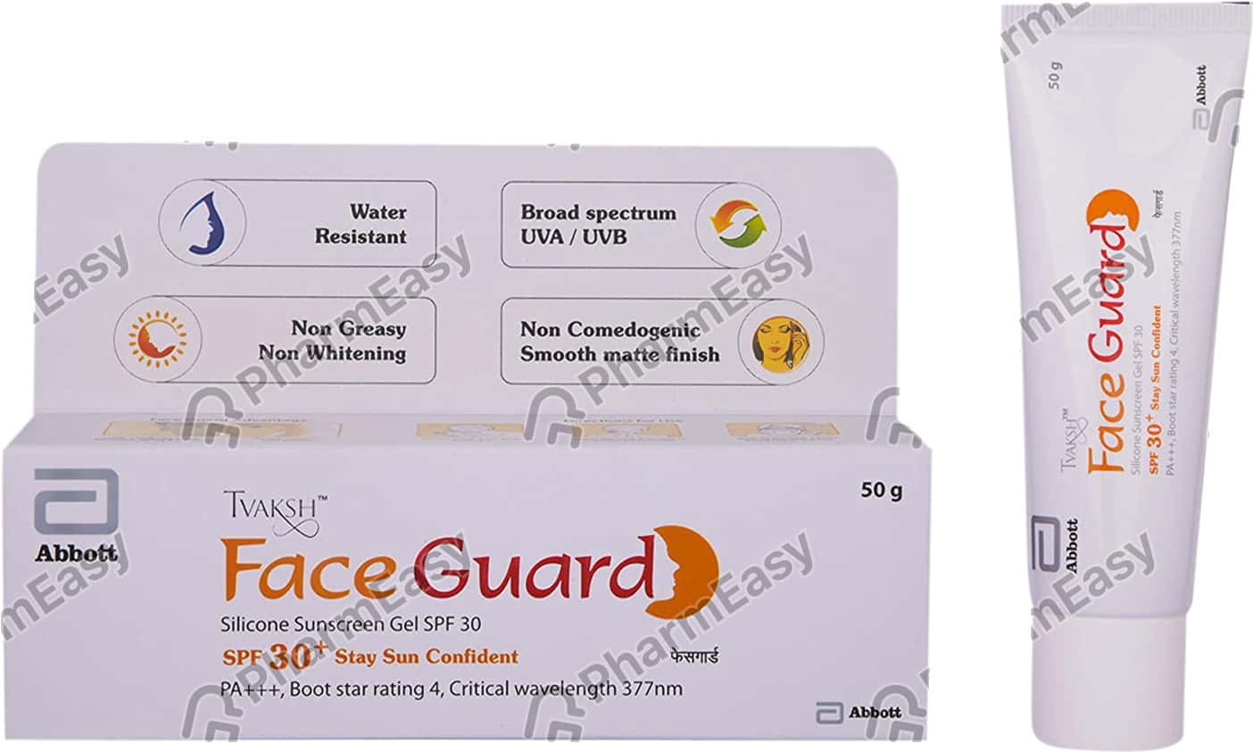 Buy TVAKSH FACEGUARD SUNSCREEN GEL SPF 30+ PA+++ 30 GM Online & Get