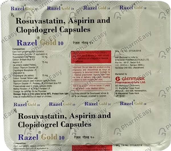 Razel Gold 20/75/75Mg Strip Of 10 Capsules