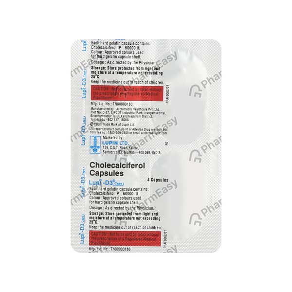 Lupi D3 60k Strip Of 4 Capsules
