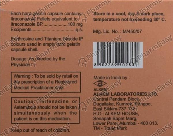 Fungikem 100mg Strip Of 7 Capsules