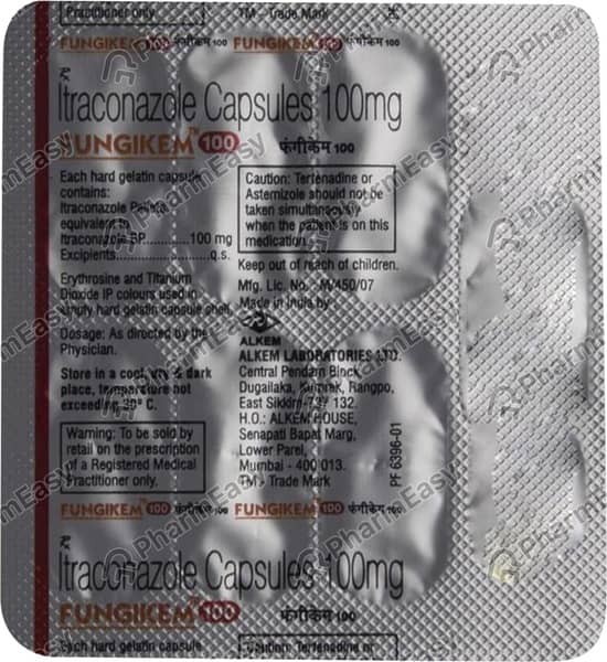 Fungikem 100mg Strip Of 7 Capsules