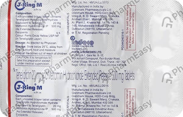 J Ring M Strip Of 10 Tablets
