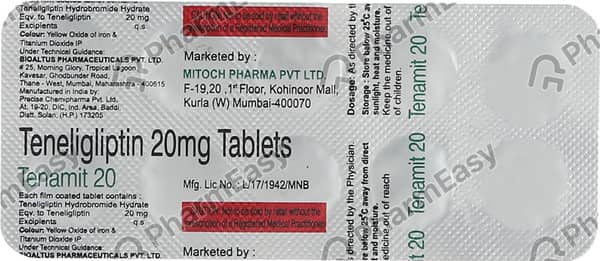 Tenamit 20mg Strip Of 10 Tablets