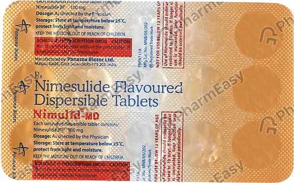 Nimulid Md Strip Of 15 Tablets