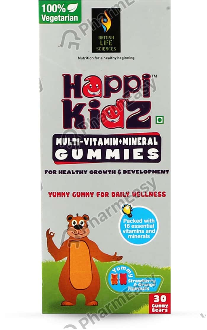 Happi Kidz Strawberry And Orange Flavour Gummies 30's