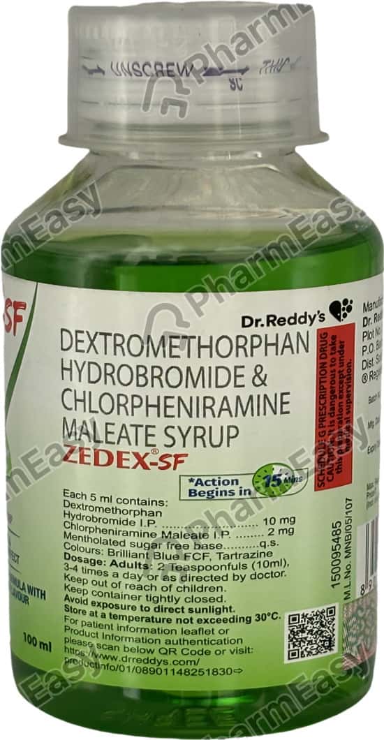 Zedex Sf Mix Fruit Flavour Bottle Of 100ml Syrup: Uses, Side