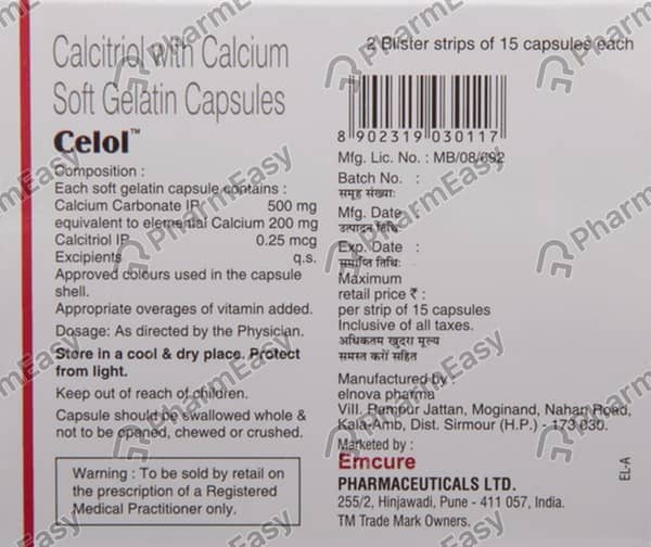 Celol Strip Of 15 Softgel Capsule