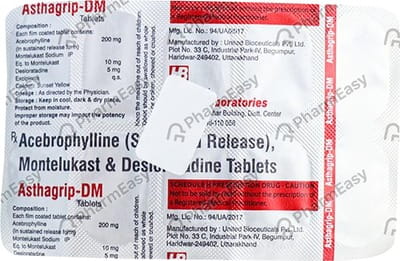Asthagrip Dm Strip Of 10 Tablets