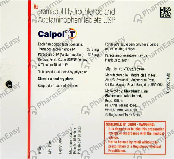 Calpol T Strip Of 15 Tablets